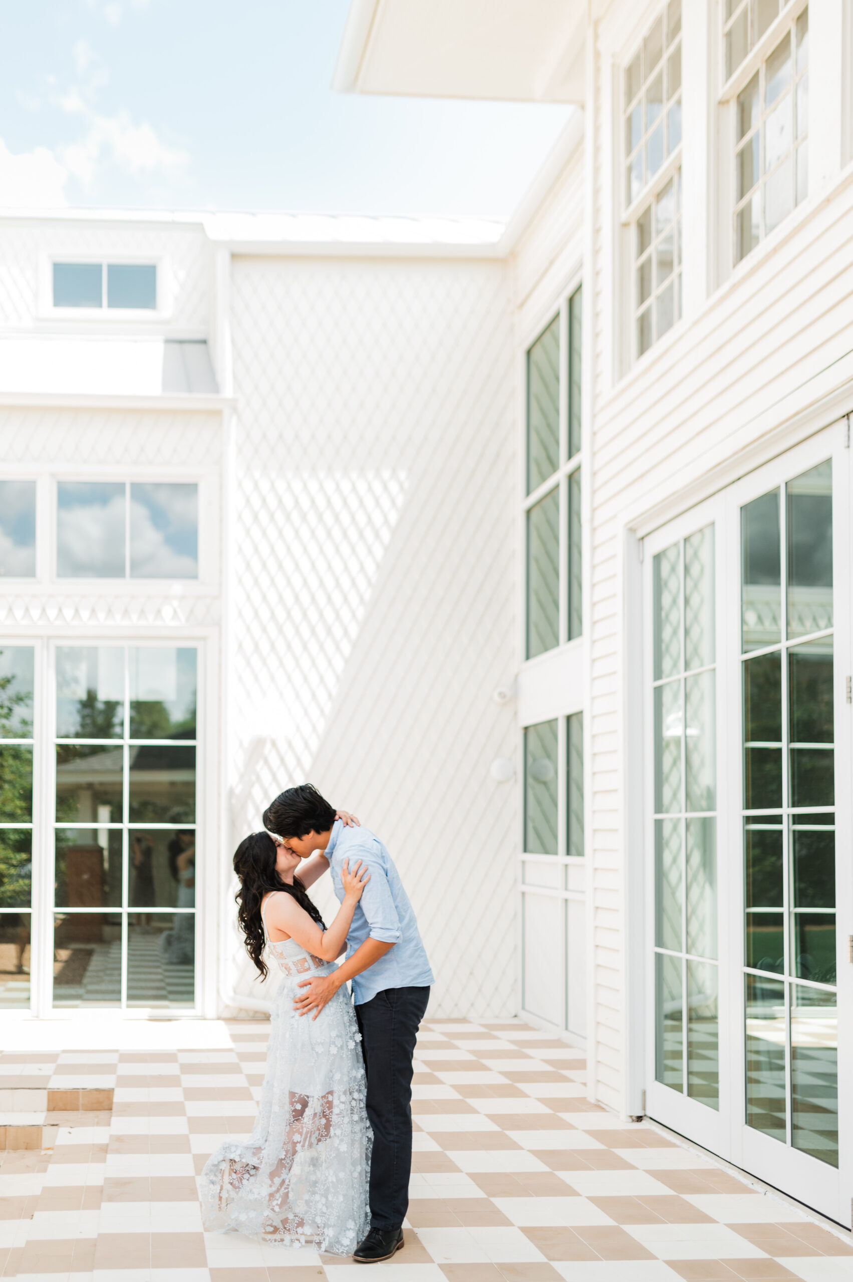 Modern, Intimate Engagement Session at Wish Well House in Georgetown, TX