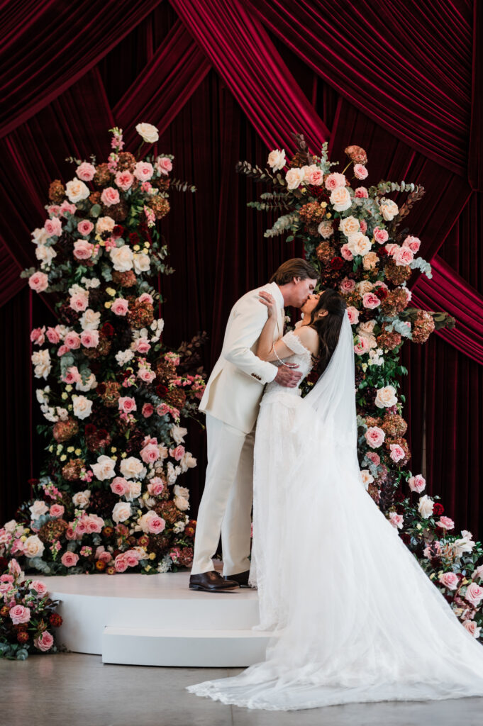 Valerie and Will exchanging vows at their Prospect House wedding ceremony