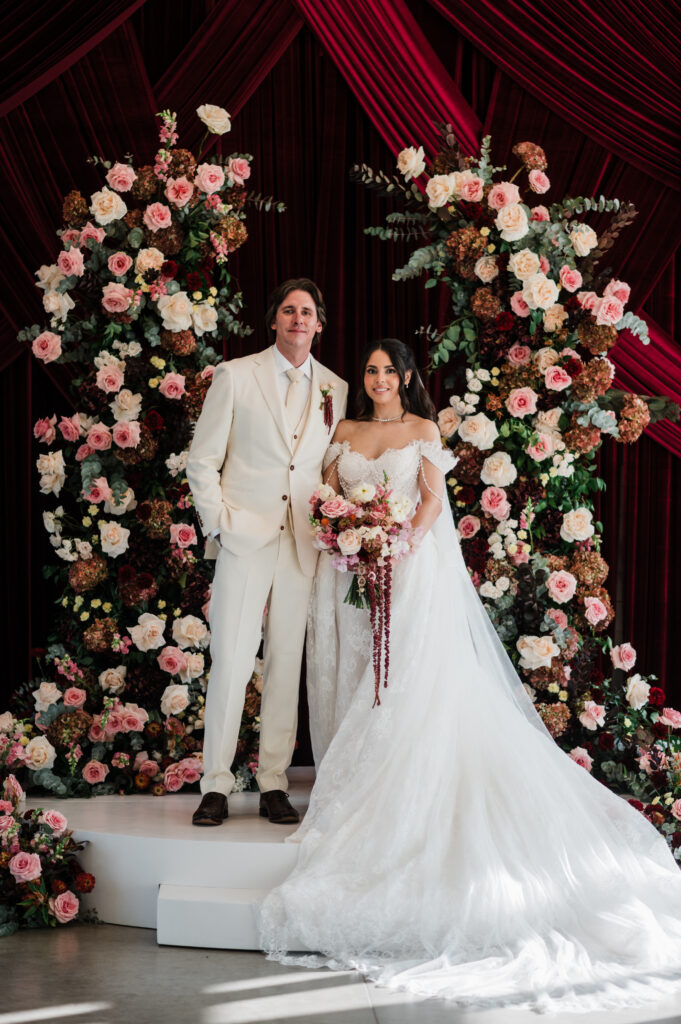 Wedding portraits at Prospect House during cocktail hour in Austin, Texas