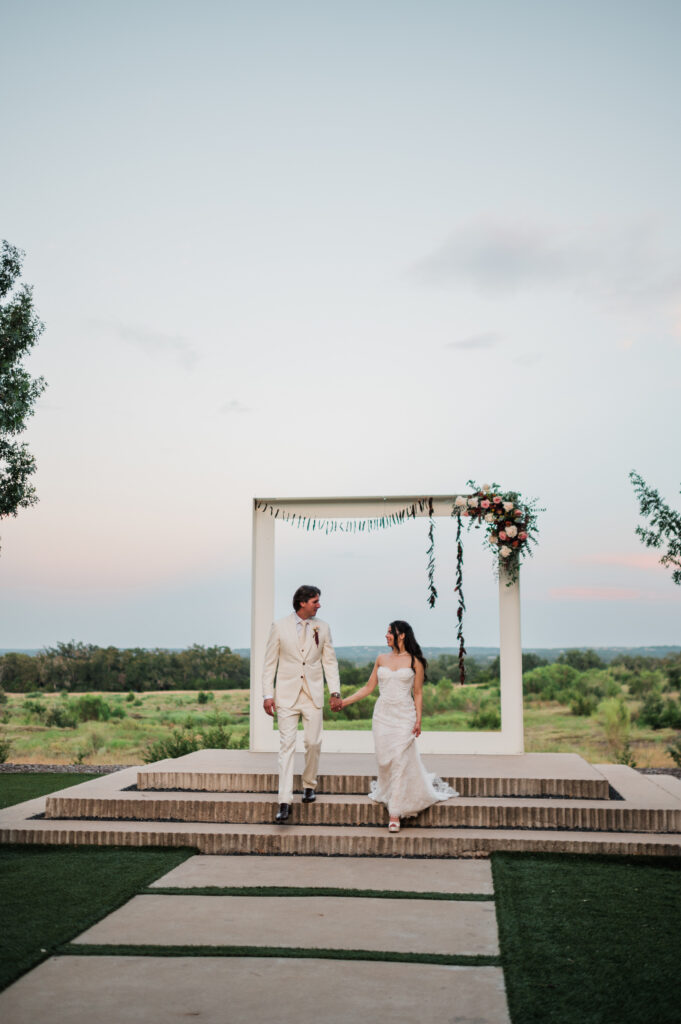 Golden hour wedding portraits after a romantic Prospect House wedding