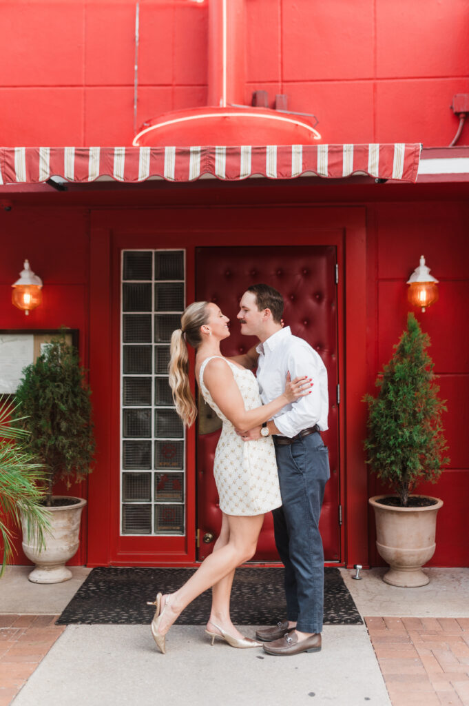 Lauren + Sam engagement session at Sammie's Italian in Austin, TX