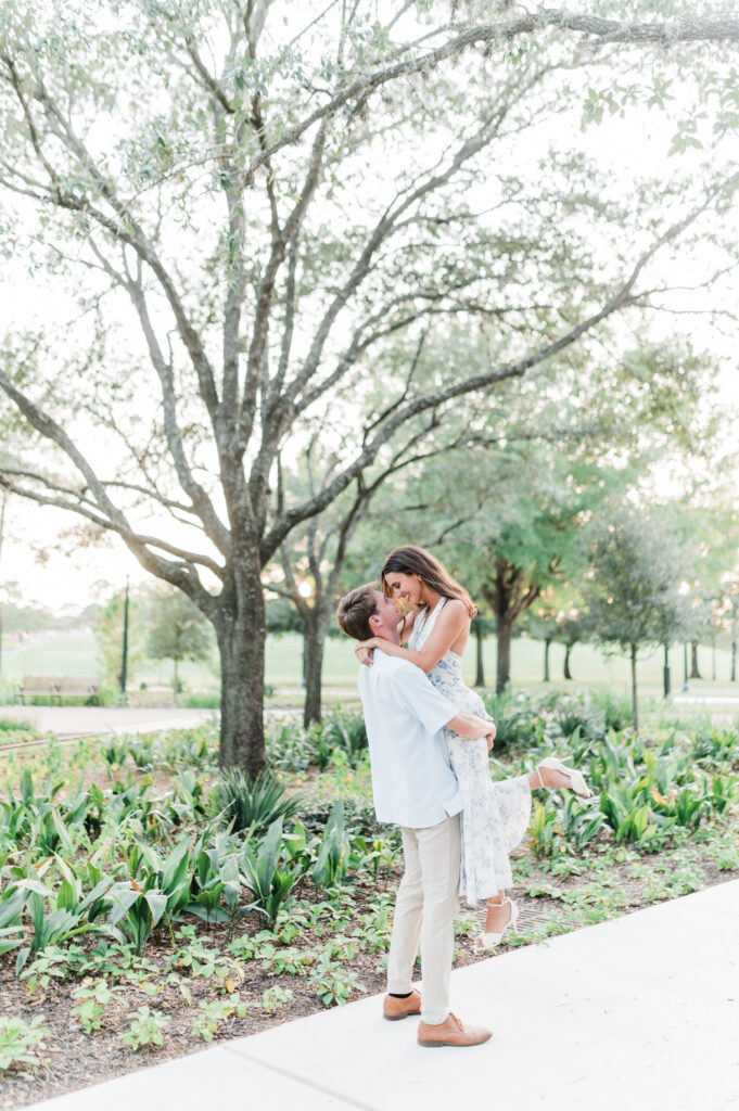 Maggi + Carter engagement session at Hermann Park in Houston, TX