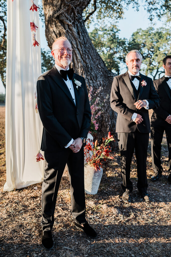 Quiana and David's backyard wedding ceremony in Wimberley, TX