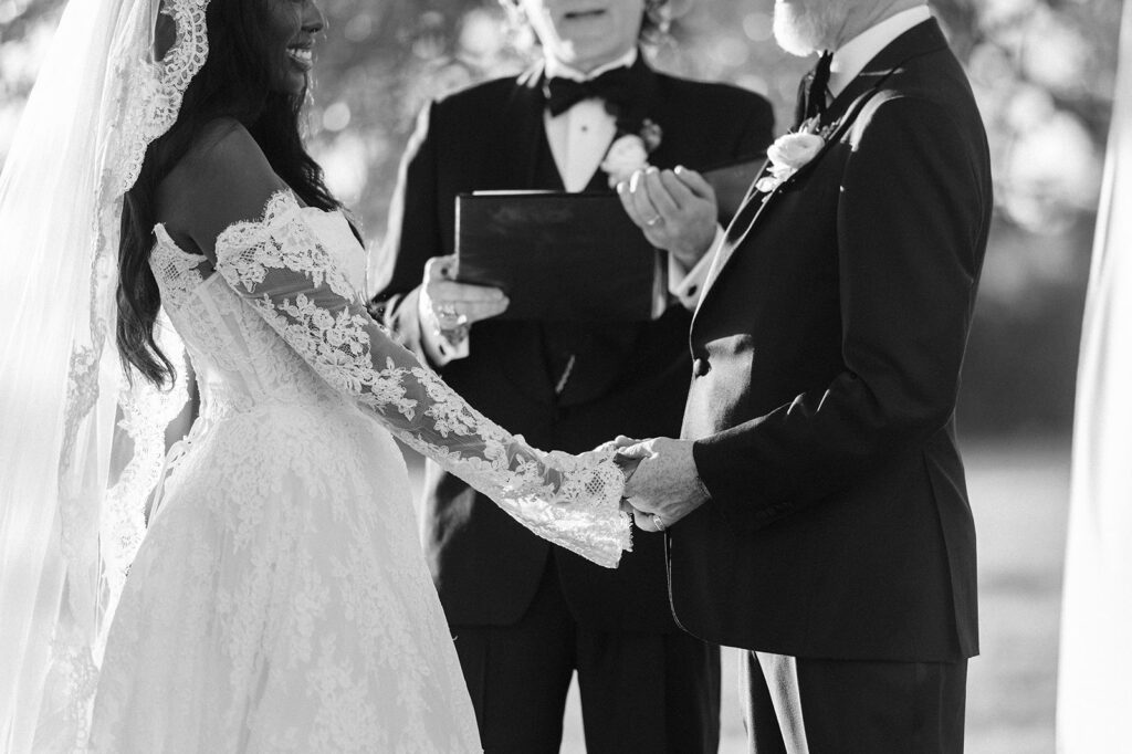 Quiana and David's backyard wedding ceremony in Wimberley, TX