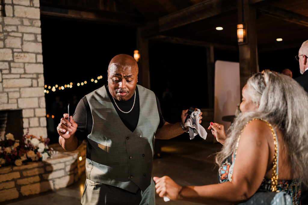 Quiana and David's first dance and reception party at Jacob's Well Vineyard in Wimberley, TX